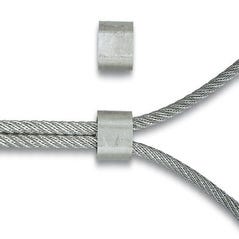 Manchons aluminium pour cable Diam.2mm 4 pièces