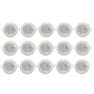 Spots LED encastrables blanc lot de 15 - SLID
