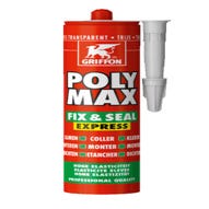 Mastic colle de montage gris 300 g Polymax Fix & Seal Express - GRIFFON