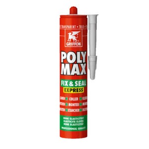 Mastic colle de montage gris 300 g Polymax Fix & Seal Express - GRIFFON