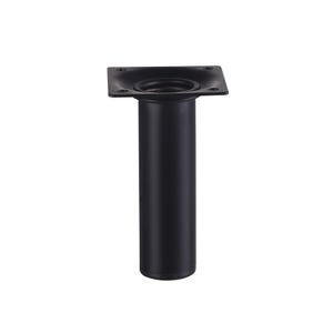Pied de meuble cylindrique en acier H.10 cm Diam. 3 cm noir