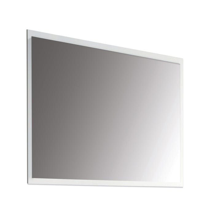 Miroir de salle de bain blanc brillant l.140 x H.80 x Ep.2 cm Atlantis