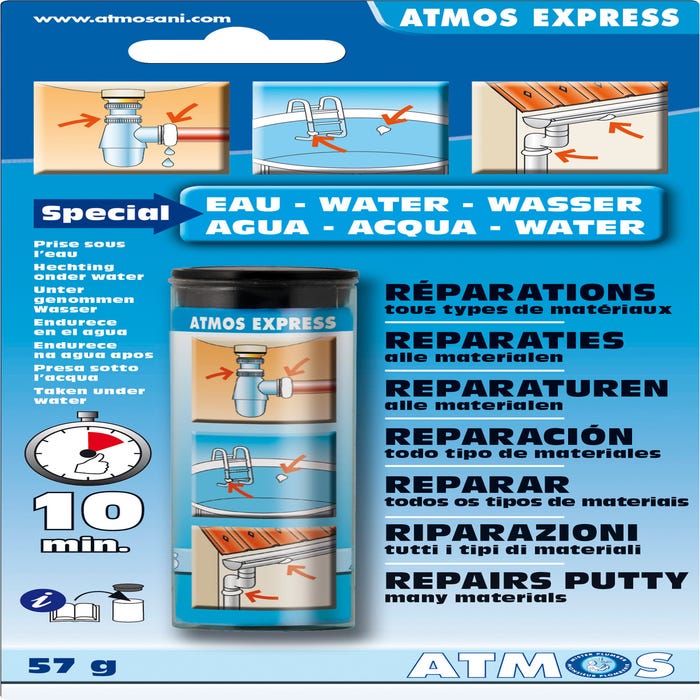 Mastic réparation spécial eau Atmos 57 g