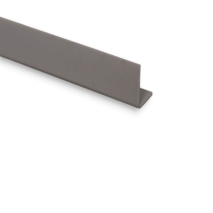 Cornière PVC gris aluminium 25x25mm L. 260 cm - CQFD