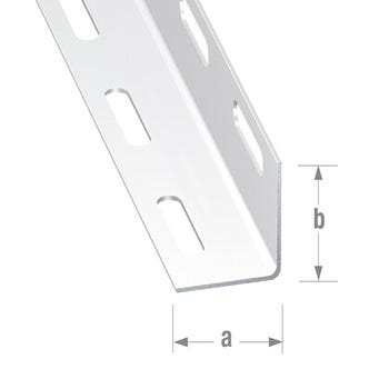 Cornière perforée profilé à froid blanc 27x27mm L. 100 cm - CQFD