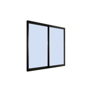 Fenêtre aluminium H.105 x l.120 cm coulissant 2 vantaux gris