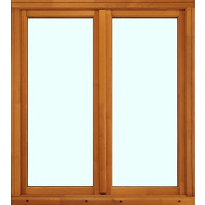 Fenêtre bois H.75 x l.100 cm ouvrant à la française 2 vantaux Pin