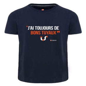 T-shirt de travail marine slogan "Bon tuyaux" T.XXL - PARADE