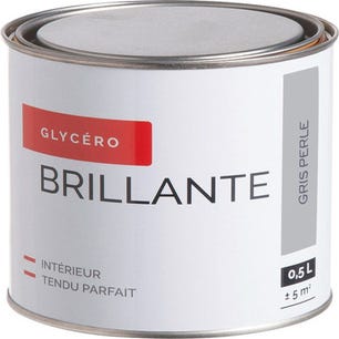 Peinture intérieure multi-supports glycéro brillant gris perle 0,5 L