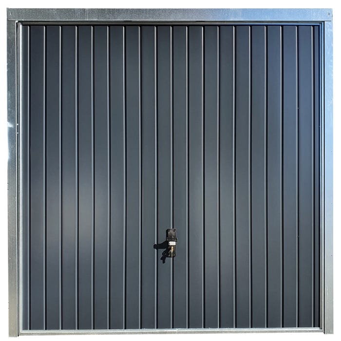Porte de garage basculante grise l.240 x H.200 cm x Ep.20 mm