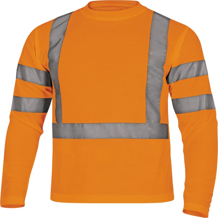 Tee shirt haute visibilité à manches longues orange T.S - DELTA PLUS