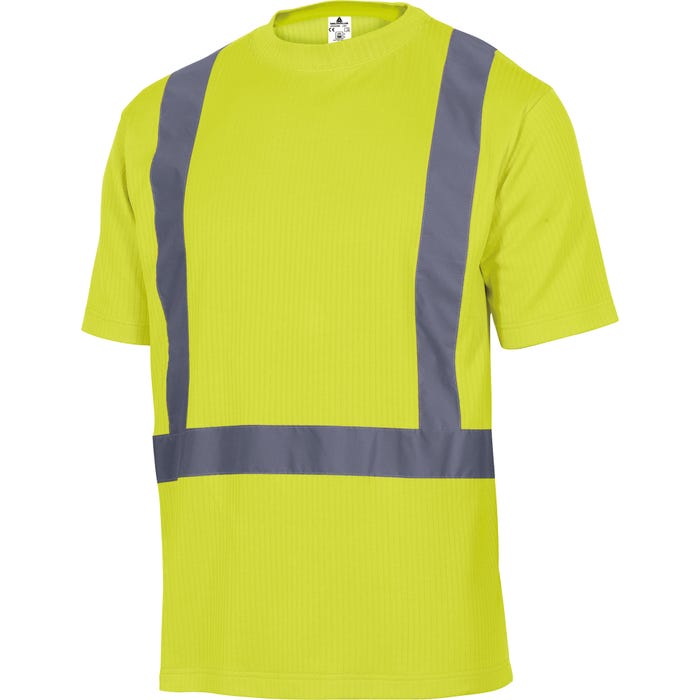 Tee shirt haute visibilité manches courtes jaune Taille XXL - DELTA PLUS