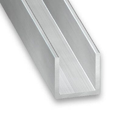 Profilé U aluminium l.15 mm L.100 cm