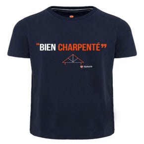 T-shirt de travail marine "Bien charpente" T.L - PARADE