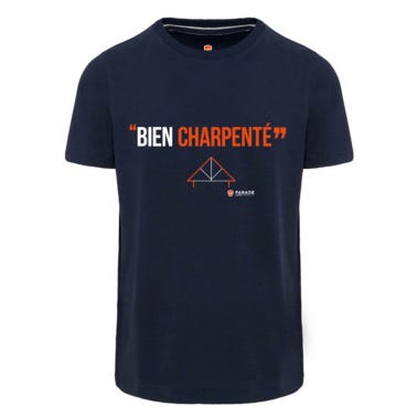 T-shirt de travail marine "Bien charpente" T.L - PARADE