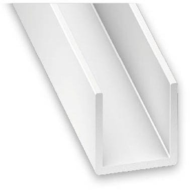 Profilé U PVC blanc 10 x 18 x 10 mm INT.16 mm L.100 cm