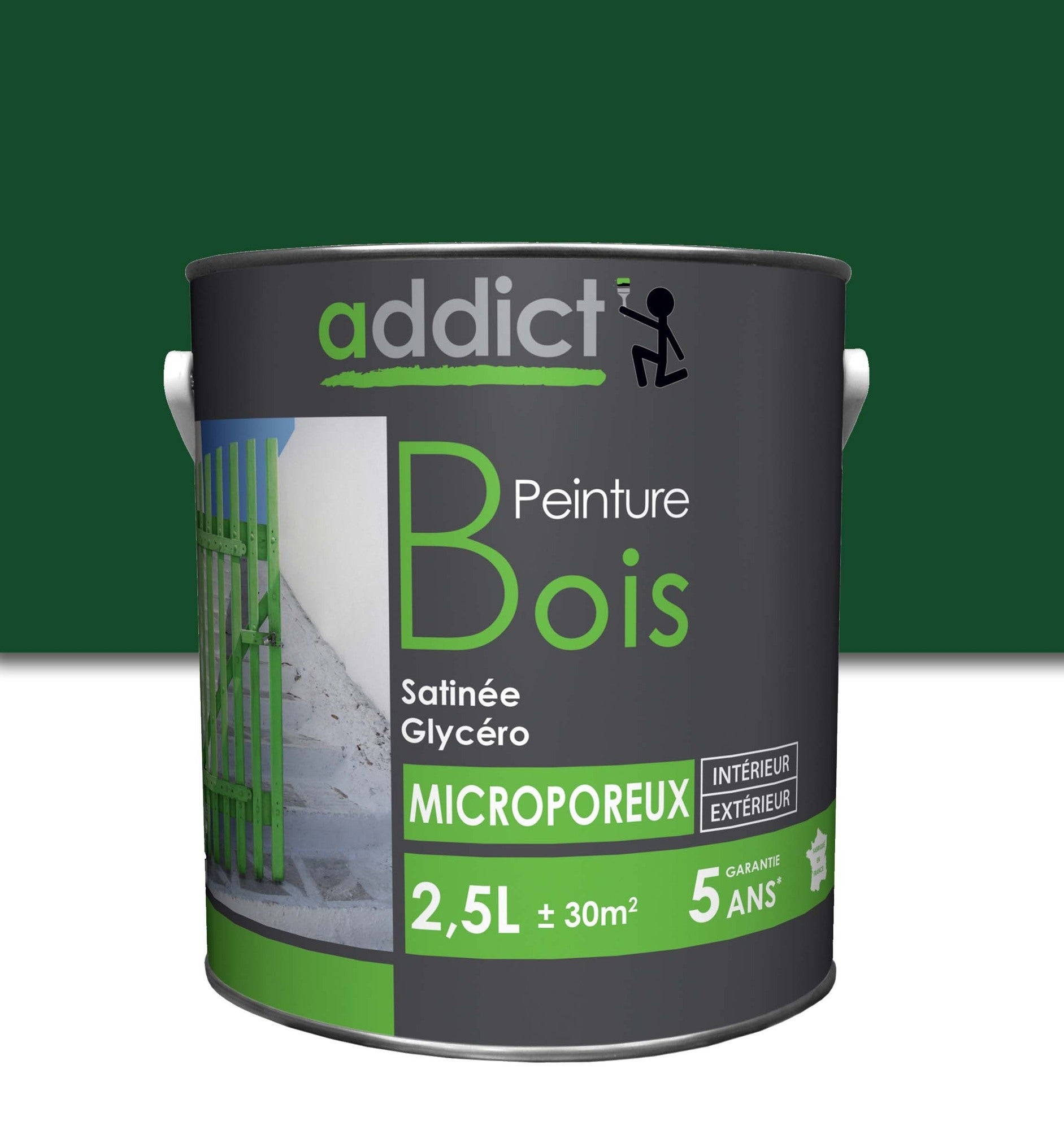 Peinture - POK - Bois Glycéro Microporeuse - 2,5L - RAL 8011 Brun Noisette Brillant 92986484
