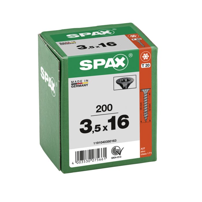 VIS AGGLO SPAX TF TX 3,5x16 BLAX FT X200