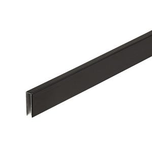 Listel Inox noir mat brossé 10x3mm 2.50m