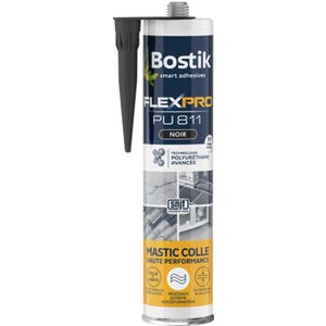 Mastic colle et joint haute performance noir 300 ml Flexpro Pu 811 - BOSTIK