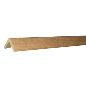 Baguette d’angle arrondie en bois exotique non traité* 35 x 35 mm Long.2,4 m - SOTRINBOIS