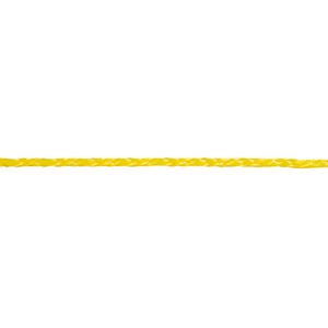 Corde tressée polypropylène jaune, résistance rupture indicative 200kg, diamètre 4mm