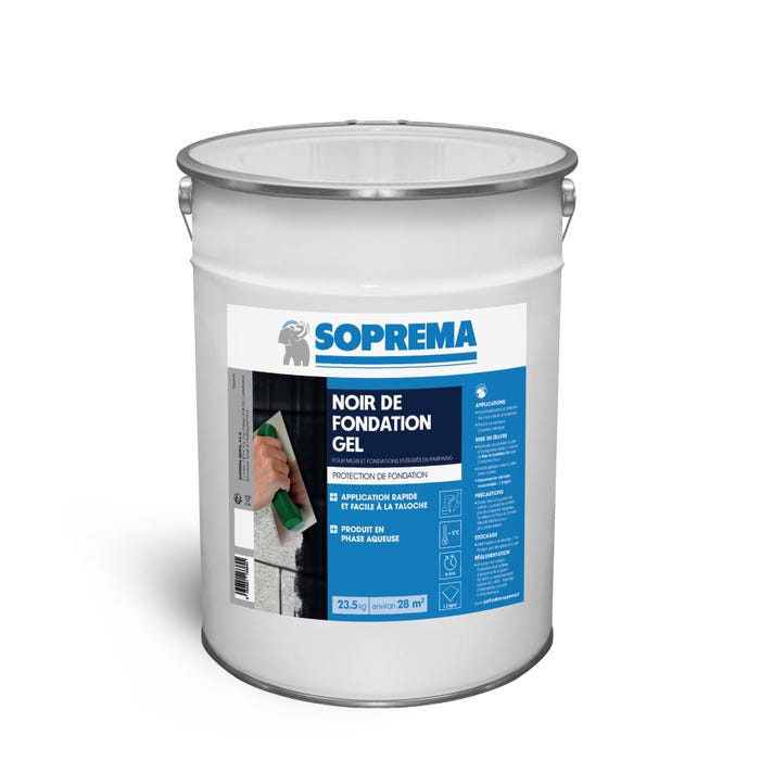Imperméabilisant pour protection de fondation gel 23,5kg - SOPREMA