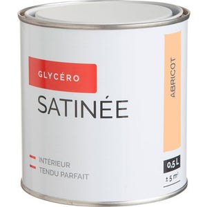 Peinture intérieure multi-supports glycéro satin abricot 0,5 L