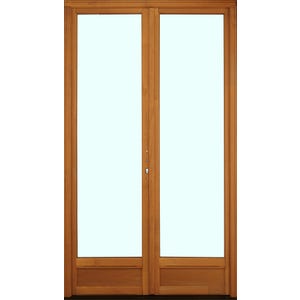 Porte-fenêtre bois H.215 x l.100 cm ouvrant à la française 2 vantaux Pin
