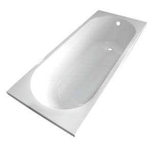 Baignoire rectangulaire blanche L.160 x l.70 cm Easy Bath - BALNEO