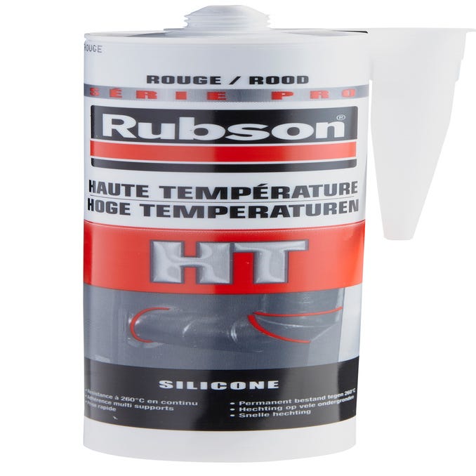 Mastic haute température rouge 300 ml Ht - RUBSON
