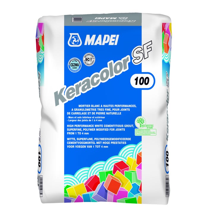 Mortier joint blanc 22 kg Keracolor SF 100 MAPEI
