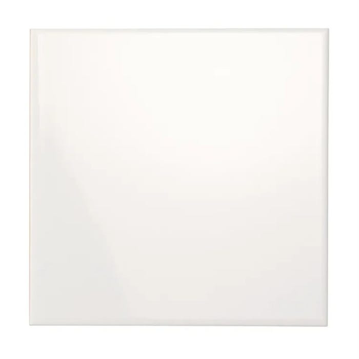 Carrelage mural blanc brillant uni l.20 x L.20 cm