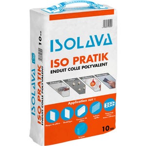 Enduit colle polyvalent Isopratik 10KG - ISOLAVA