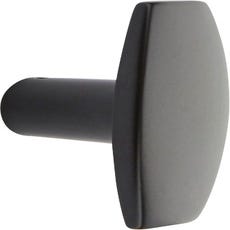 Bouton de porte double aluminium noir carré 6/7 mm - CHAINEY 