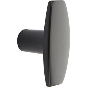 Bouton de porte double aluminium noir carré 6/7 mm - CHAINEY 