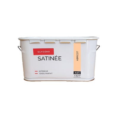 Peinture intérieure multi-supports glycéro satin abricot 2,5 L