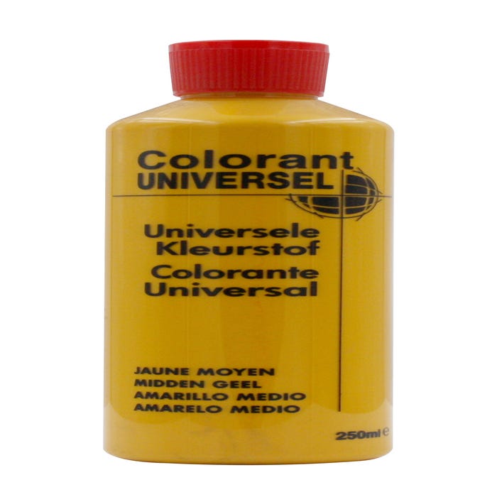 Colorant universel pour peinture aqueuse ou solvantée jaune moyen 250 ml - RICHARD COLORANT