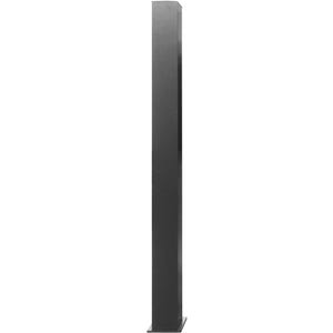 Poteau aluminium noir pour portail complet, 15 x 15 x 210 cm Ep.2 mm