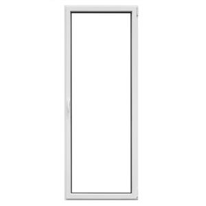Porte-fenêtre aluminium H.215 x l.80 cm ouvrant à la française 1 vantail tirant droit blanc