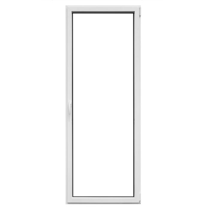 Porte-fenêtre aluminium H.215 x l.80 cm ouvrant à la française 1 vantail tirant droit blanc