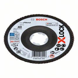 Disque à lamelles X-Lock grain 40 plateau fibre pour meuleuse X-Lock Diam.125 mm - BOSCH PROFESSIONNEL
