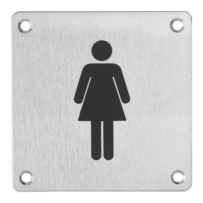Plaque signalétique  WC femme L.100xl.100 mm