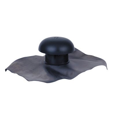 Chapeau de ventilation avec collerette d'étanchéité en plomb coloris ardoise Diam.100 mm