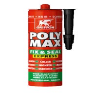 Mastic colle de montage noir 425 g Polymax Fix & Seal Express - GRIFFON