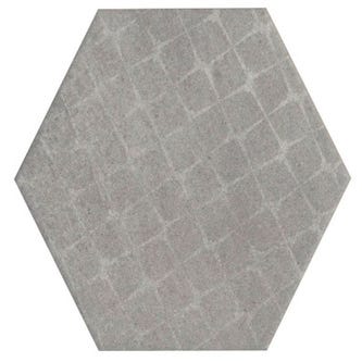 Parement hexagonal gris effet pierre l.15 x L.17,3 cm Cementi