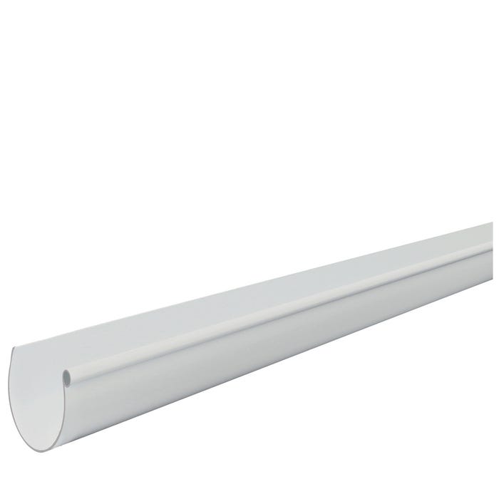 Gouttière demi-ronde PVC blanche Dév.250 mm Long.4 m - GIRPI