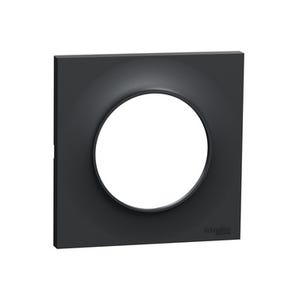 Plaque 1 poste anthracite Odace Style - SCHNEIDER ELECTRIC