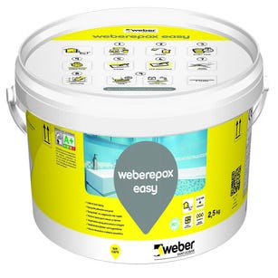 Colle et joint beige crème 2,5 kg Weberepox easy - WEBER