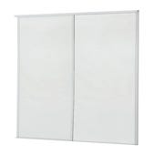 Kit portes de placard coulissantes blanches 2 vantaux 10x1200x2500mm